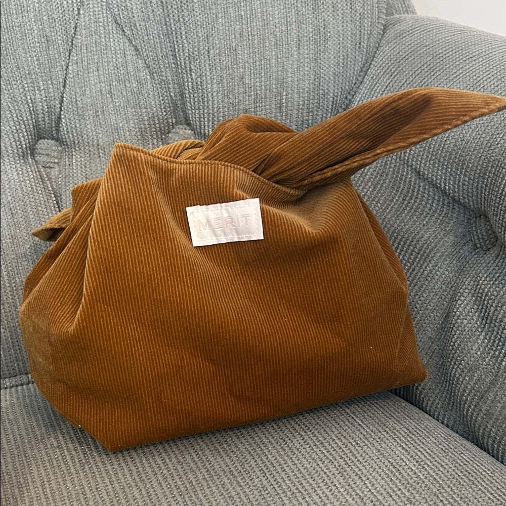 Merit beauty bag- Brown Corduroy Women's Bag